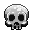 white halloween skull
