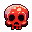 red halloween skull